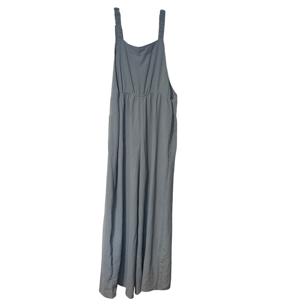 Dokotoo Jumpsuit Overalls Womens Medium Blue Grey Textured Fabric - Picture 2 of 3